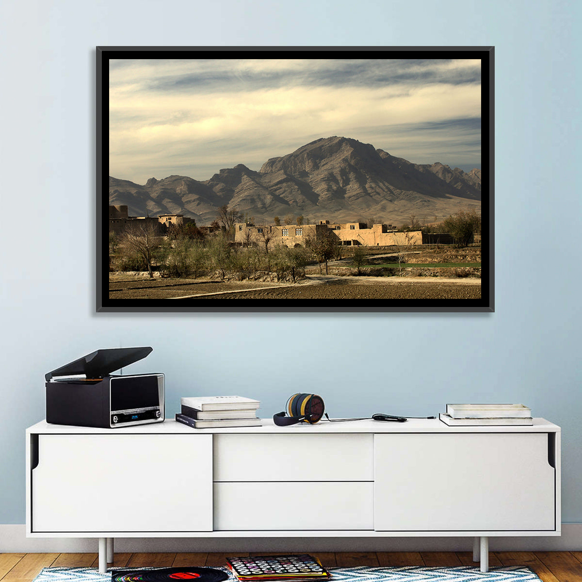 Afghan Mountain Village Wall Art