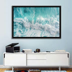 Top Down Turquoise Wave Wall Art
