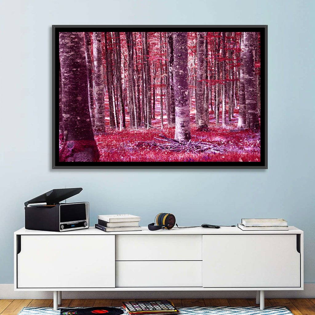 Crimson Woodland Wall Art