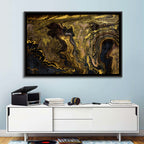 Black and Gold Marble Abstraction Wall Art
