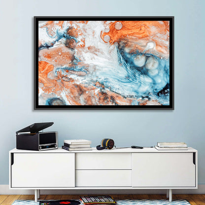 Copper Marble Fluid Abstract Wall Art