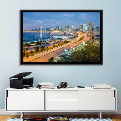 Luanda Bay Twilight Skyline Wall Art