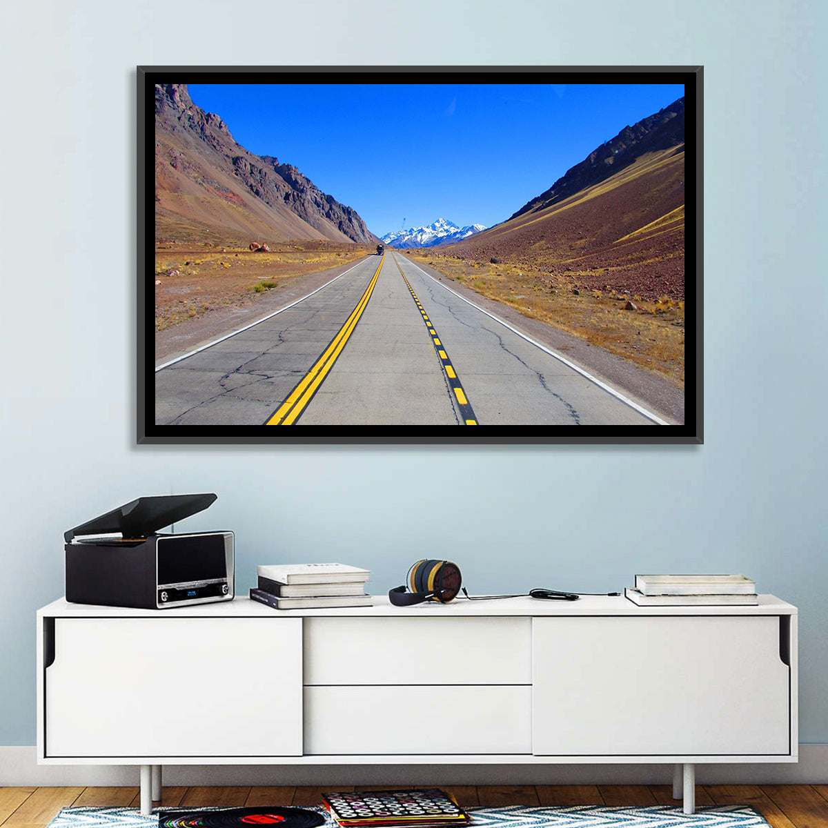 Road to Mount Aconcagua Wall Art in a room, landscape
