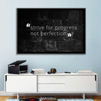 Strive for Progress Brick Typography Wall Art