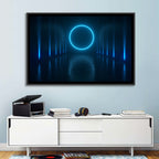 Glowing Neon Corridor Wall Art