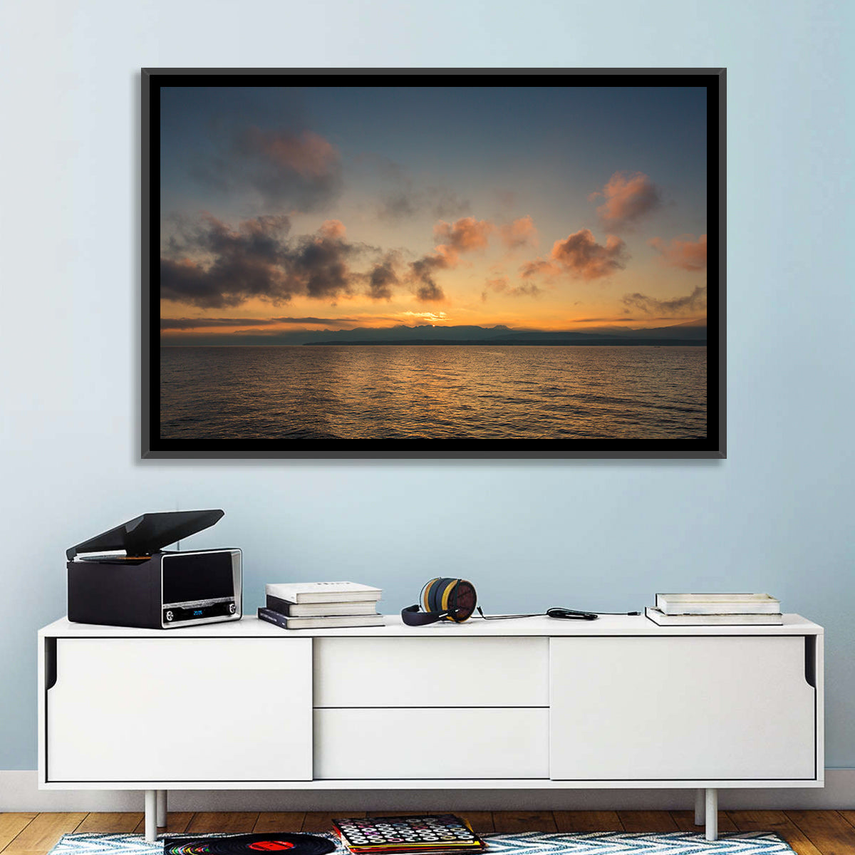 Lake Leman Golden Sunset Wall Art