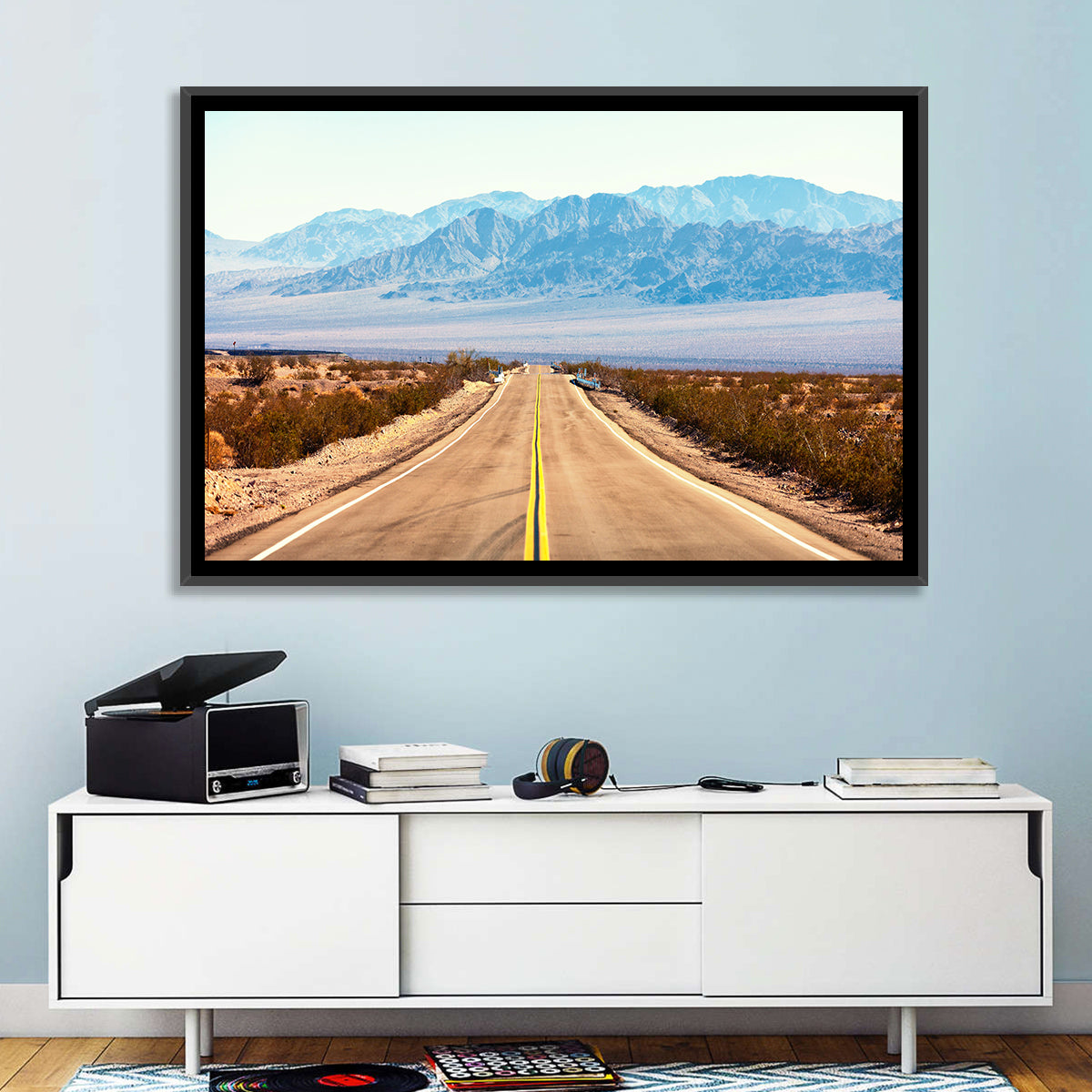 Mojave Desert Route 66 Wall Art in a room, landscape