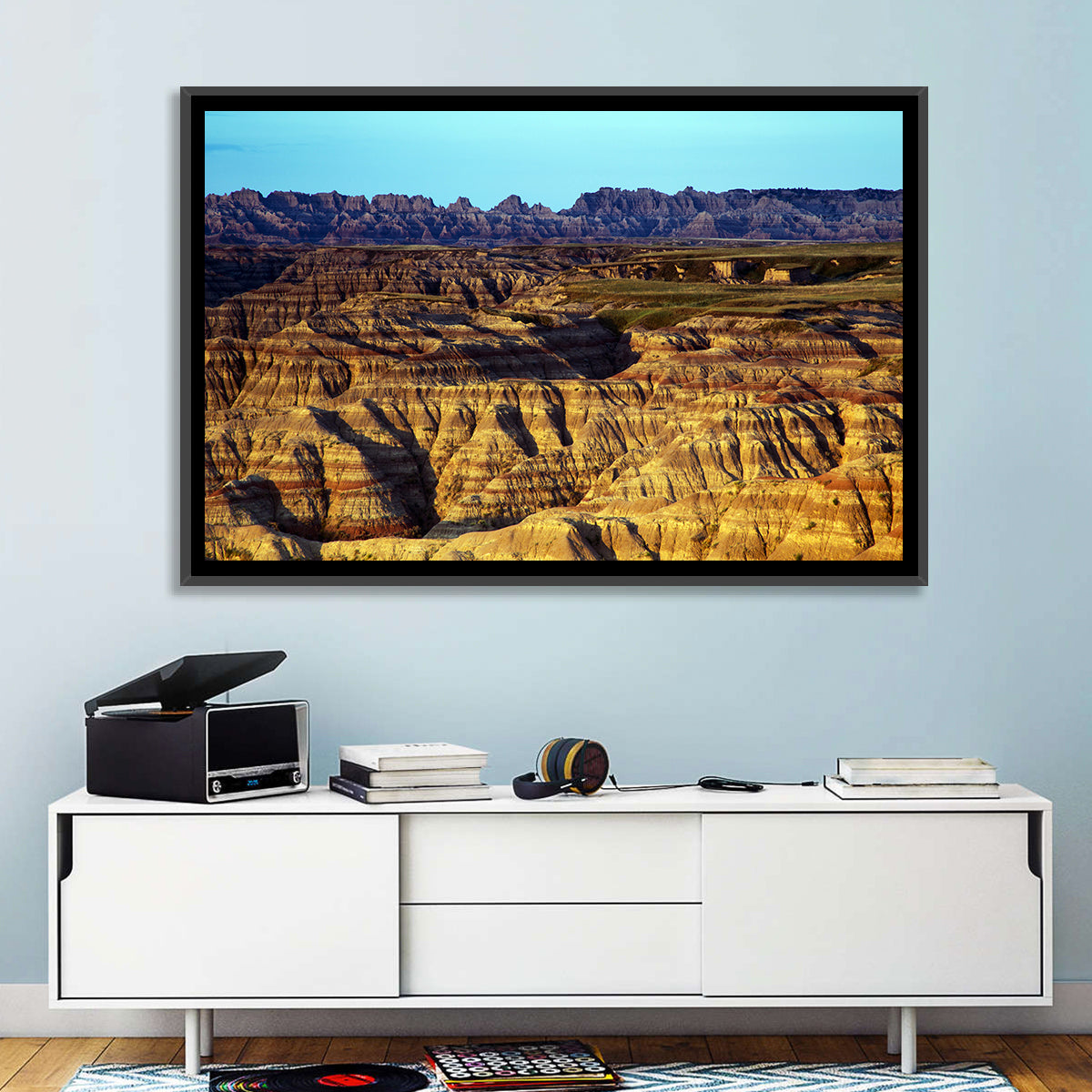 Badlands National Park Wall Art in a room, landscape