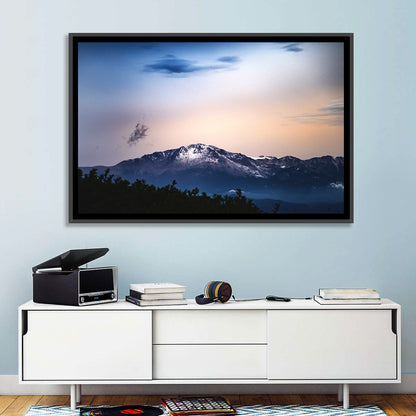 Snow-capped Pikes Peak at Dusk Wall Art