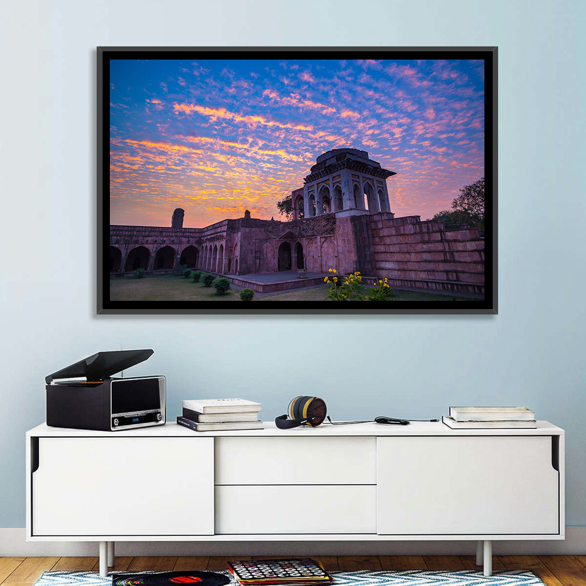 Ashrafi Mahal Sunset Wall Art in a room, landscape