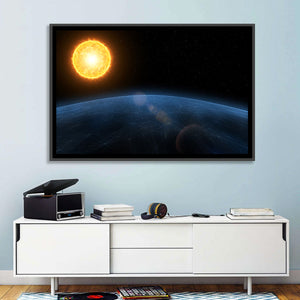 Alien Planet & Sun Wall Art