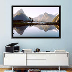 Mitre Peak Reflection at Milford Sound Wall Art