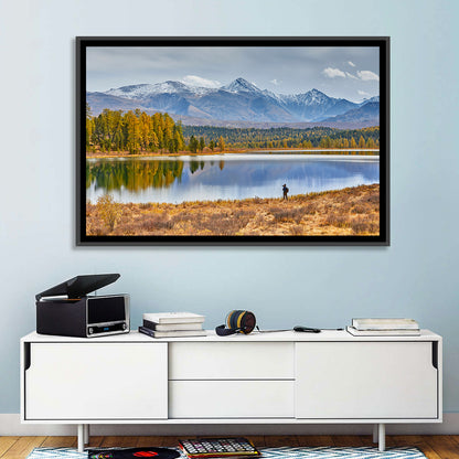 Autumn Mountain Lake Reflection Wall Art