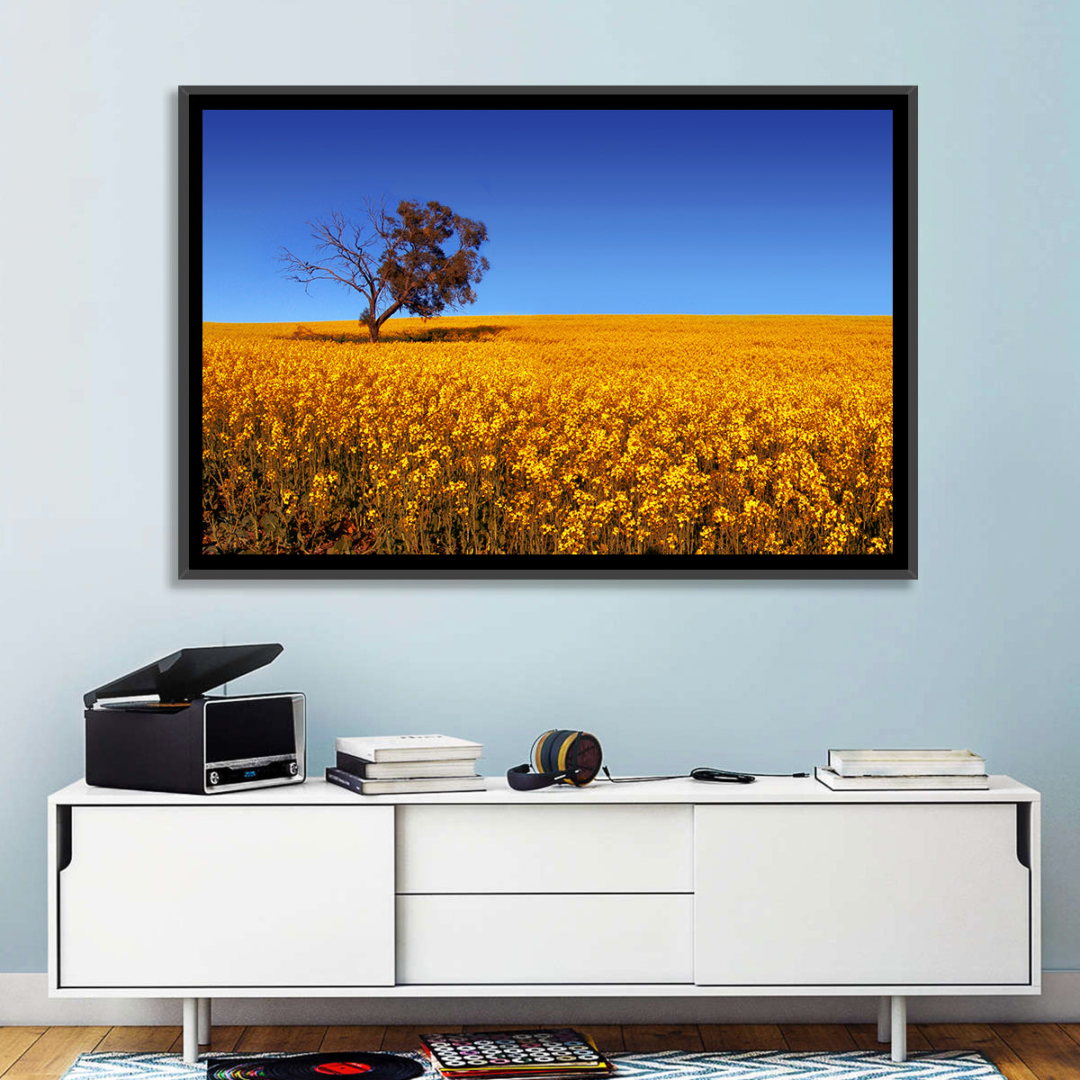 Canola Field with Lone Tree Wall Art