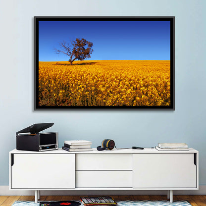 Canola Field with Lone Tree Wall Art