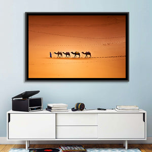 Camels In Sahara Desert Wall Art