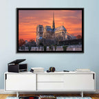 Notre-dame Cathedral at Golden Hour Wall Art