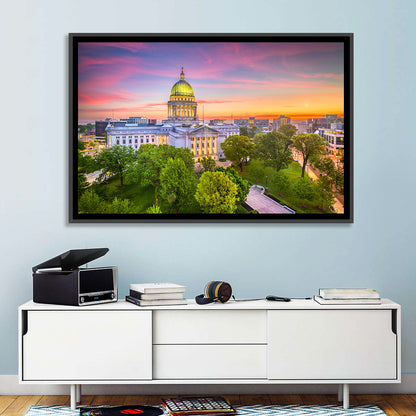 Madison State Capitol at Dusk Wall Art