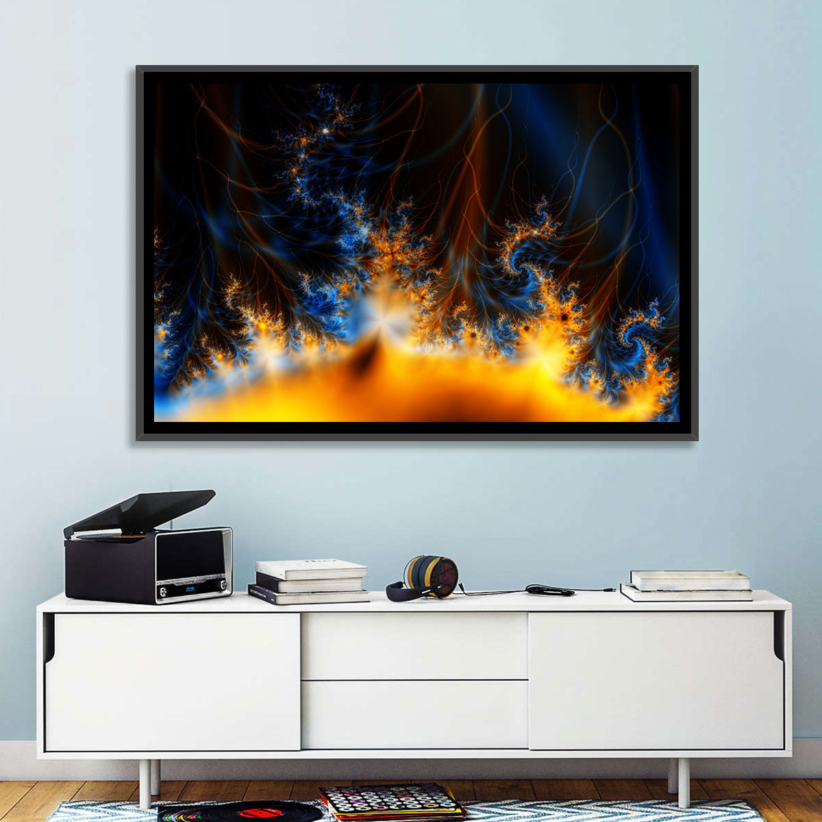 Solar Flare Fractal Flame Wall Art