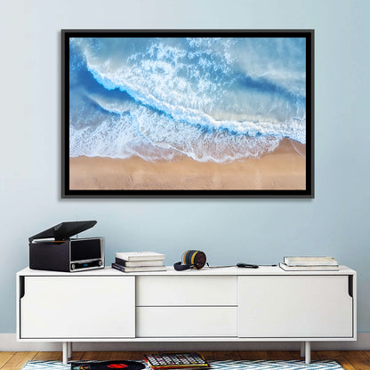 Aerial Turquoise Beach Waves Wall Art