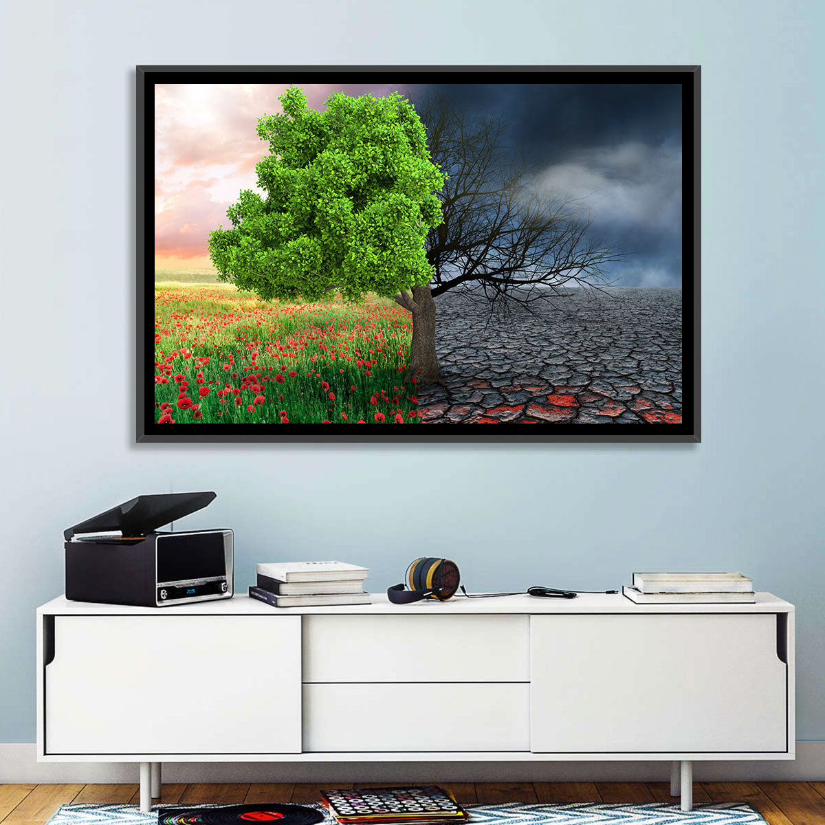 Split Climate Landscape Wall Art
