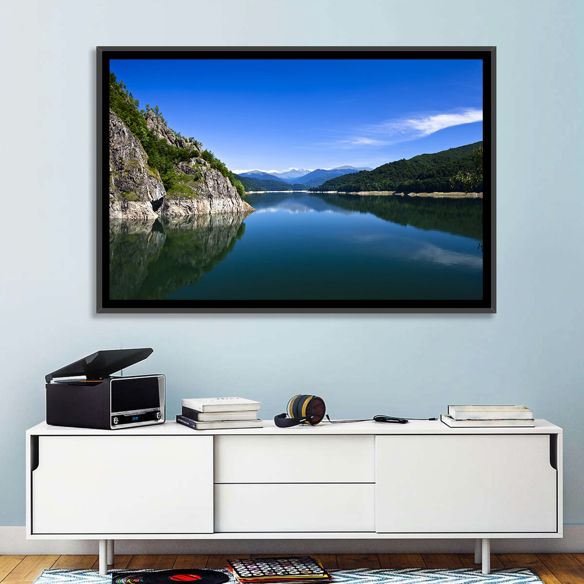 Calm Mountain Lake Reflection Wall Art