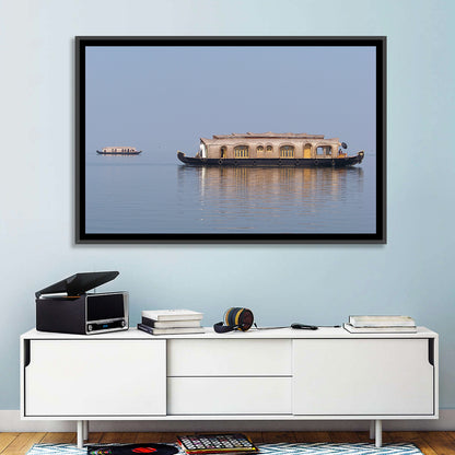 Thatched Houseboat on Vembanad Lake Wall Art