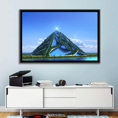 Glassy Pyramid with Gardens Wall Art