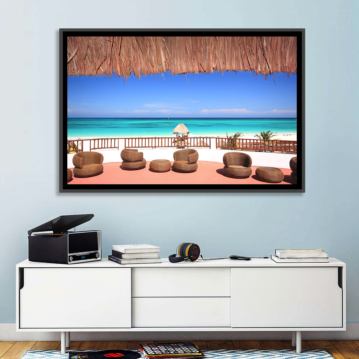 Beach Resort Balcony View Wall Art