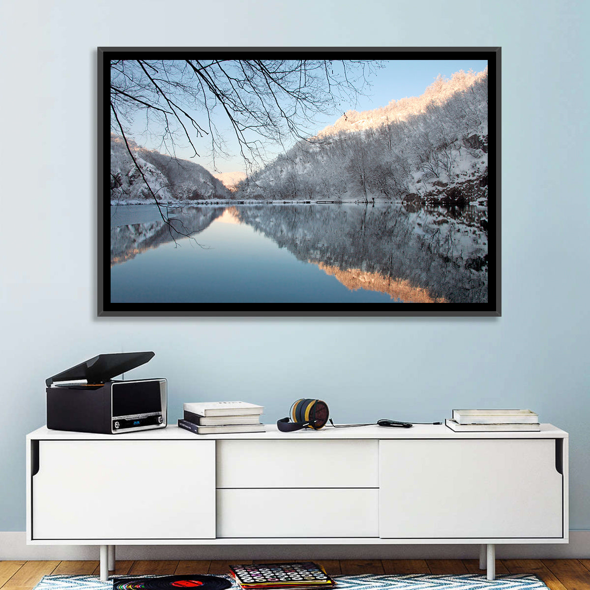 Kozjak Lake Wall Art in a room, landscape