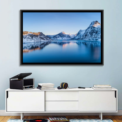 Snowy Lofoten Reflection Wall Art