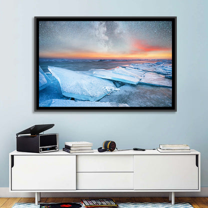 Milky Way Over Frozen Shore Wall Art