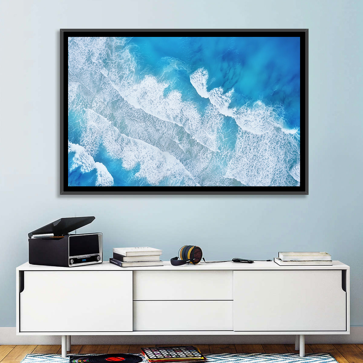 Aerial Turquoise Waves Wall Art