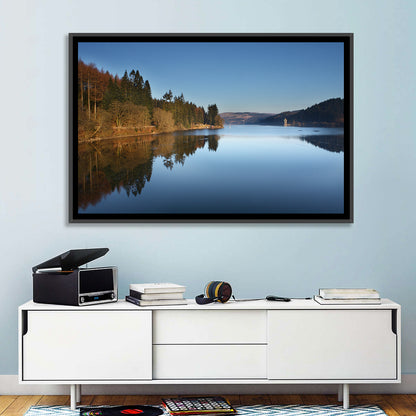 Lake Vyrnwy Golden Hour Reflection Wall Art