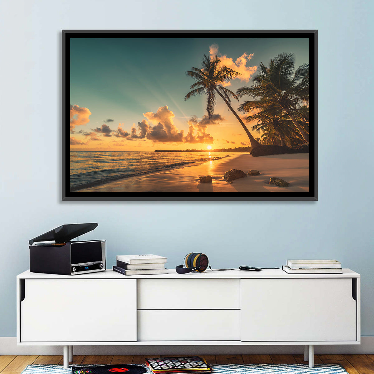 Golden Hour Palm Beach Sunset Wall Art