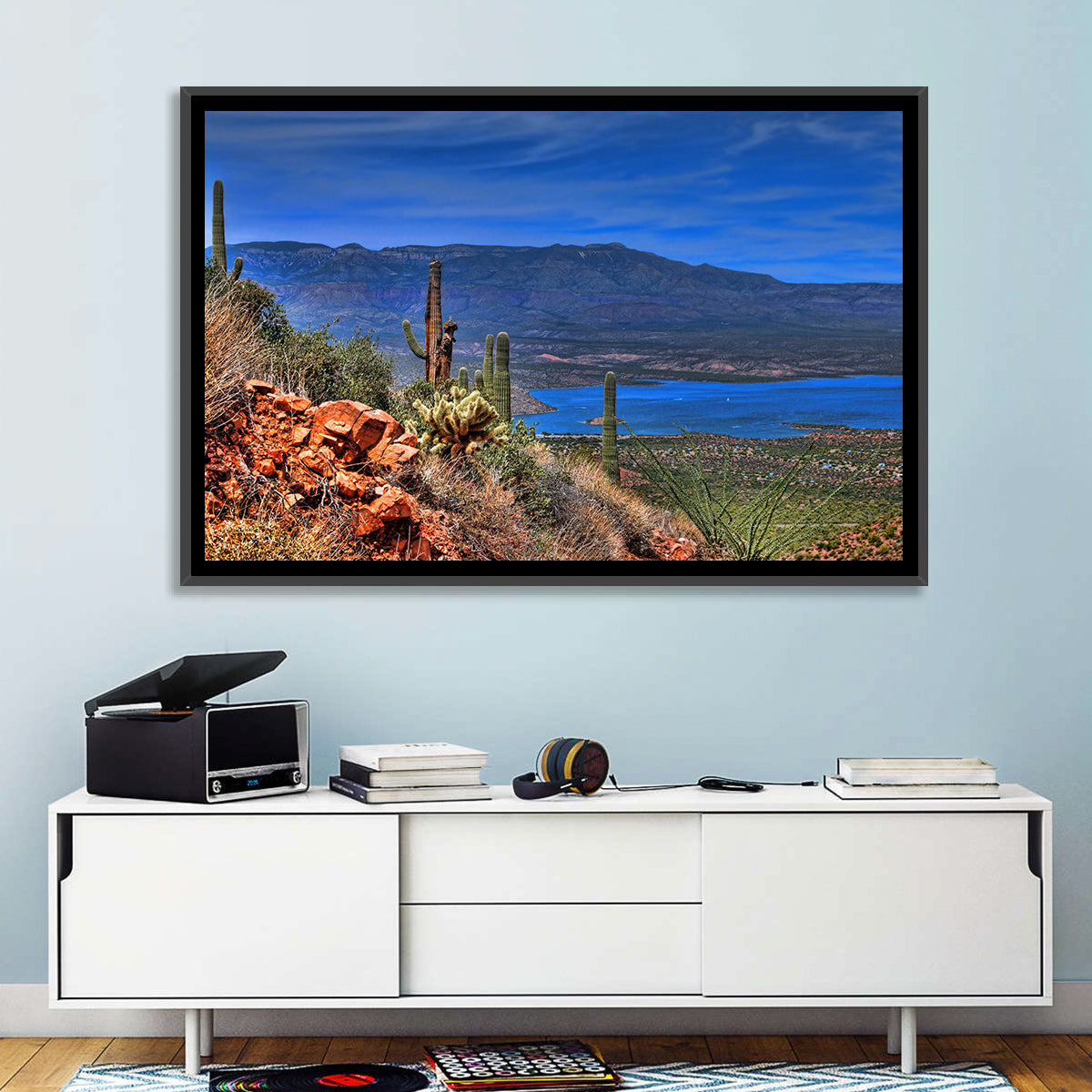 Roosevelt Lake Saguaro Vista Wall Art
