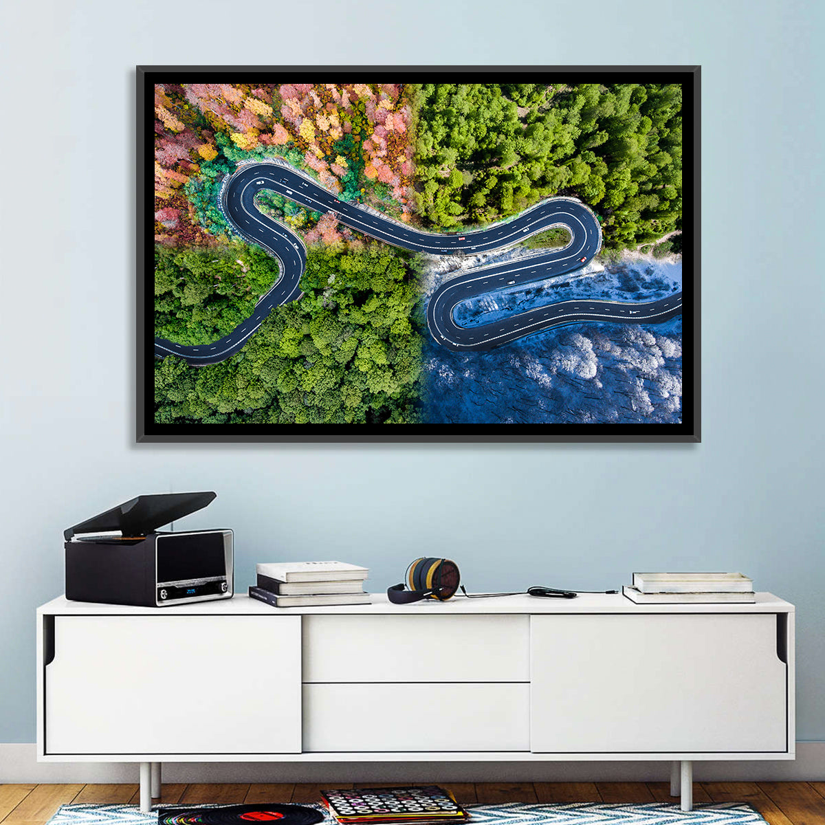 Four Seasons Winding Road Wall Art