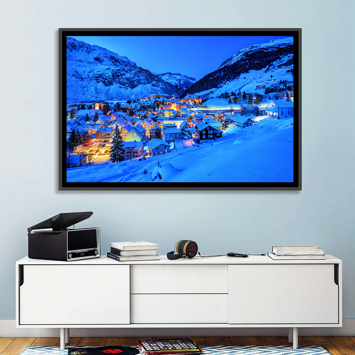 Andermatt Winter Village Wall Art