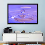 Purple Water Droplet Splash Wall Art