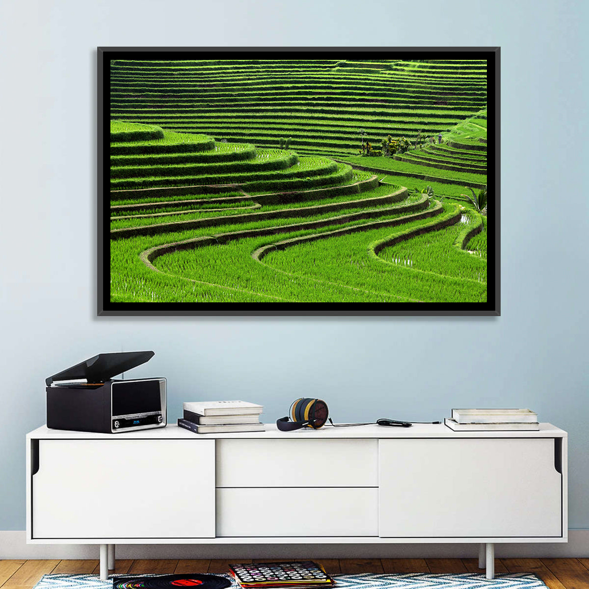 Lush Rice Terraces Wall Art