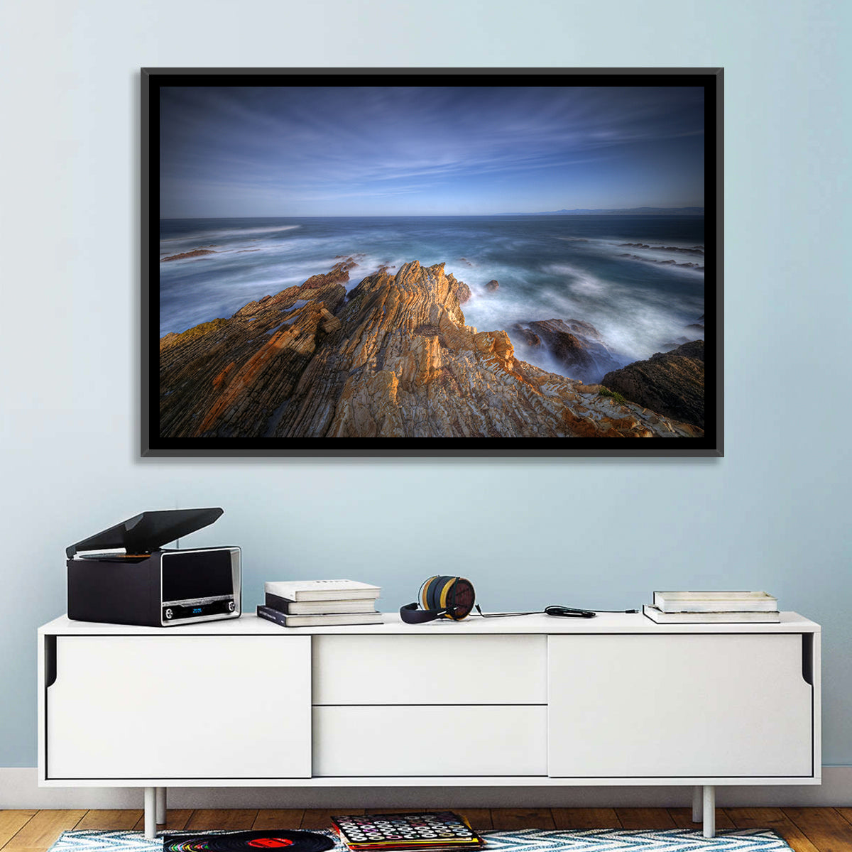 Montana De Oro Golden Coastline Wall Art in a room, landscape