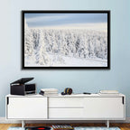 Snowy Forest Railway Tracks Wall Art
