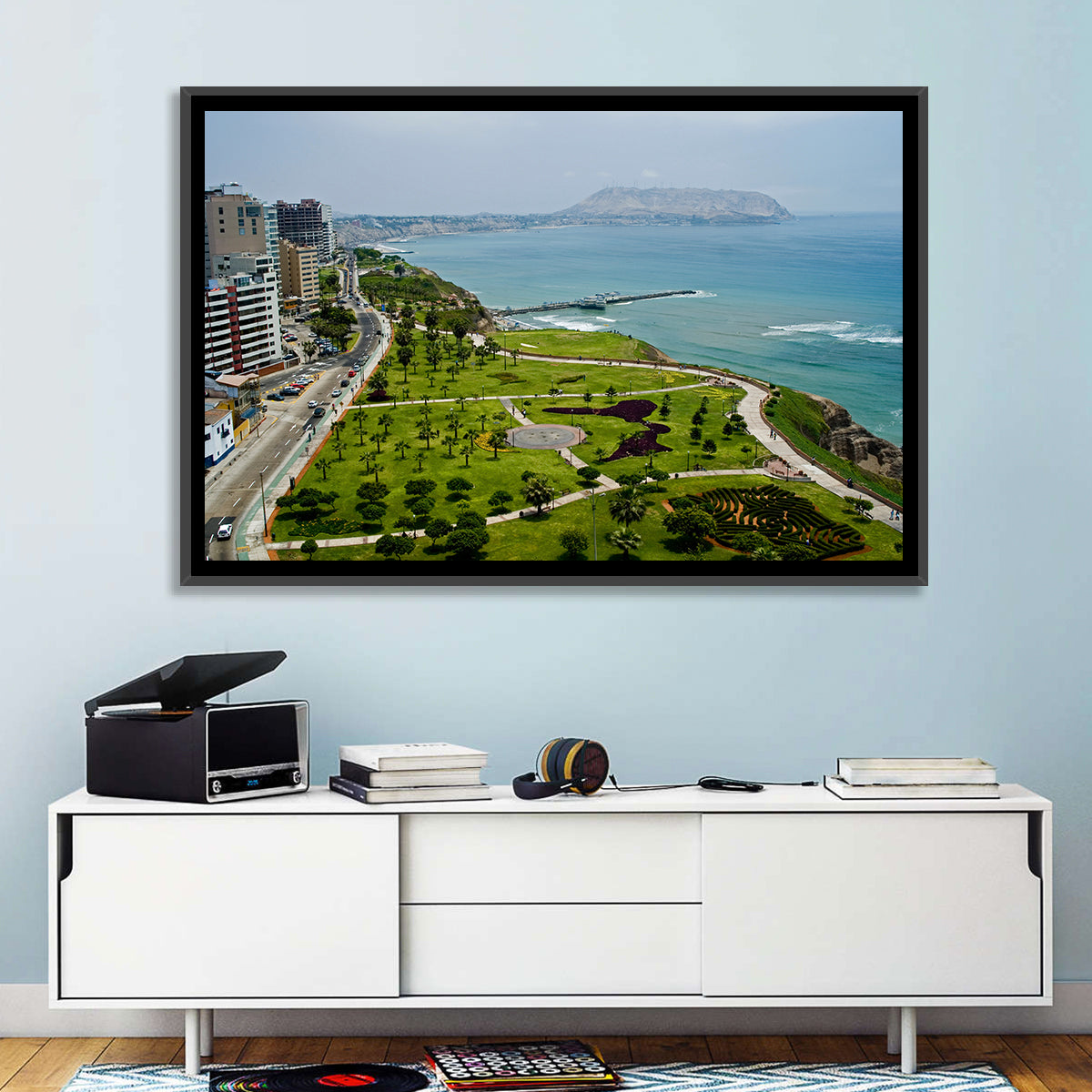 Miraflores Park Overlook, Lima Wall Art in a room, landscape
