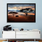 Savanna Elephant at Sunset Wall Art