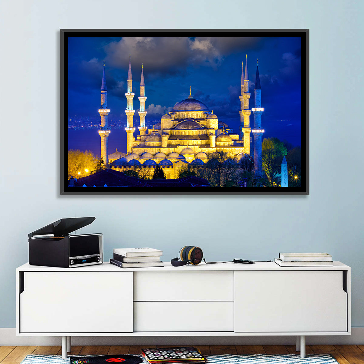 Sultanahmet Camii at Twilight Wall Art in a room, landscape