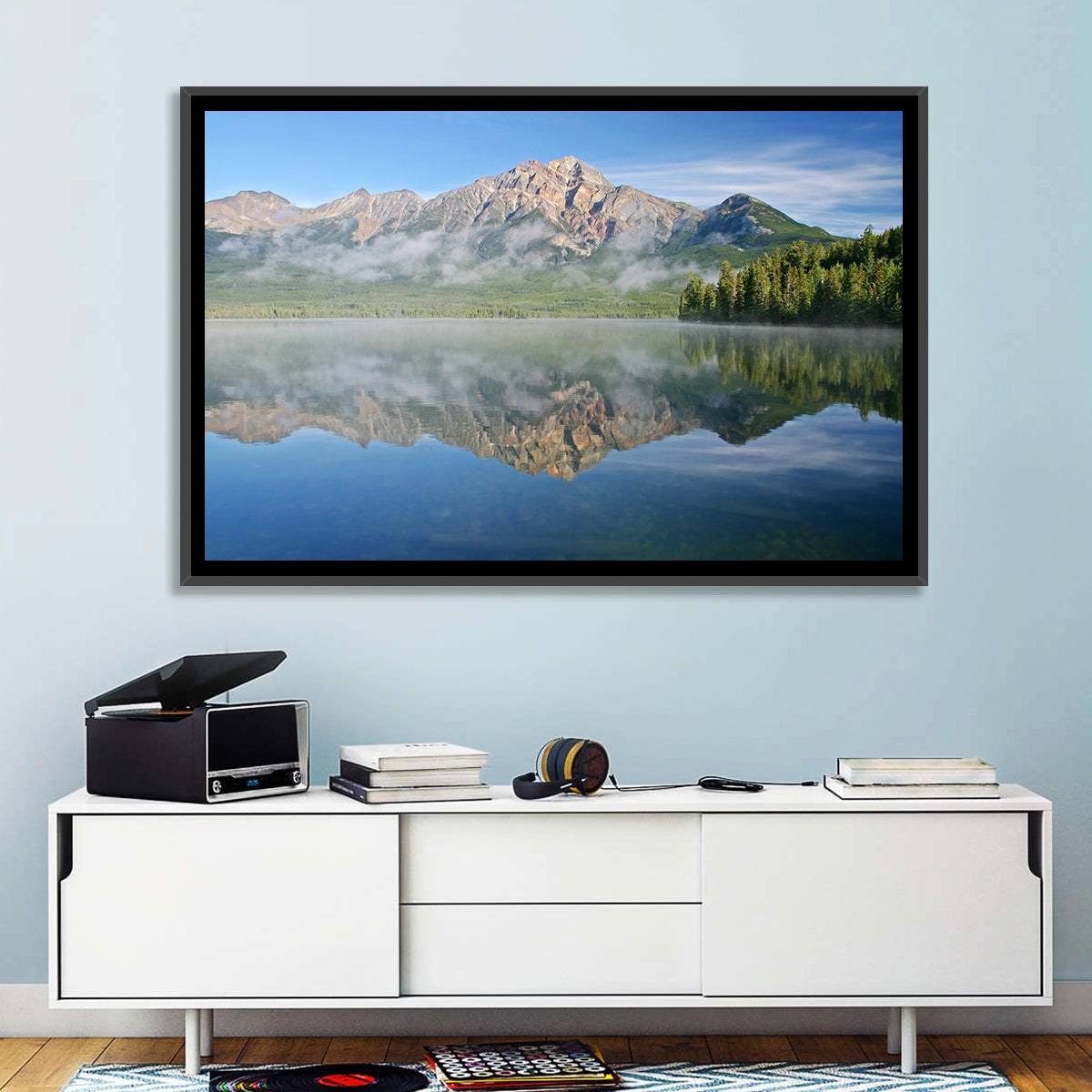 Pyramid Mountain Reflection Wall Art