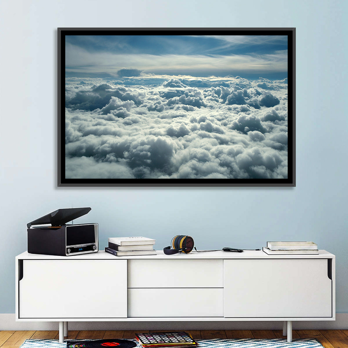 Aerial View Above Clouds Wall Art