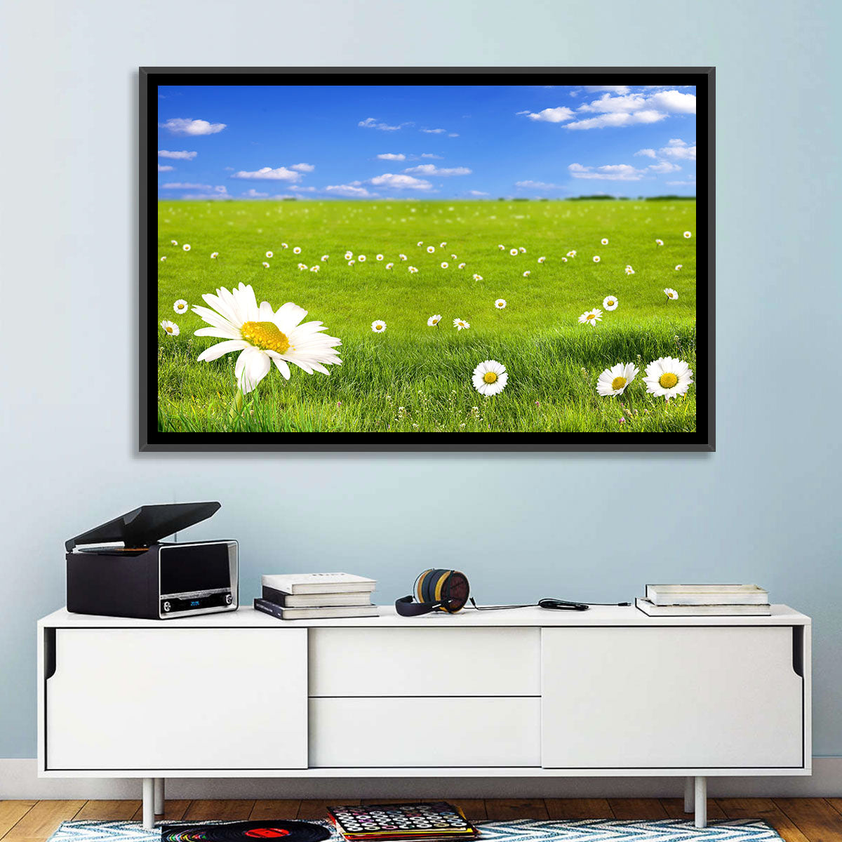 Spring Daisy Meadow Wall Art