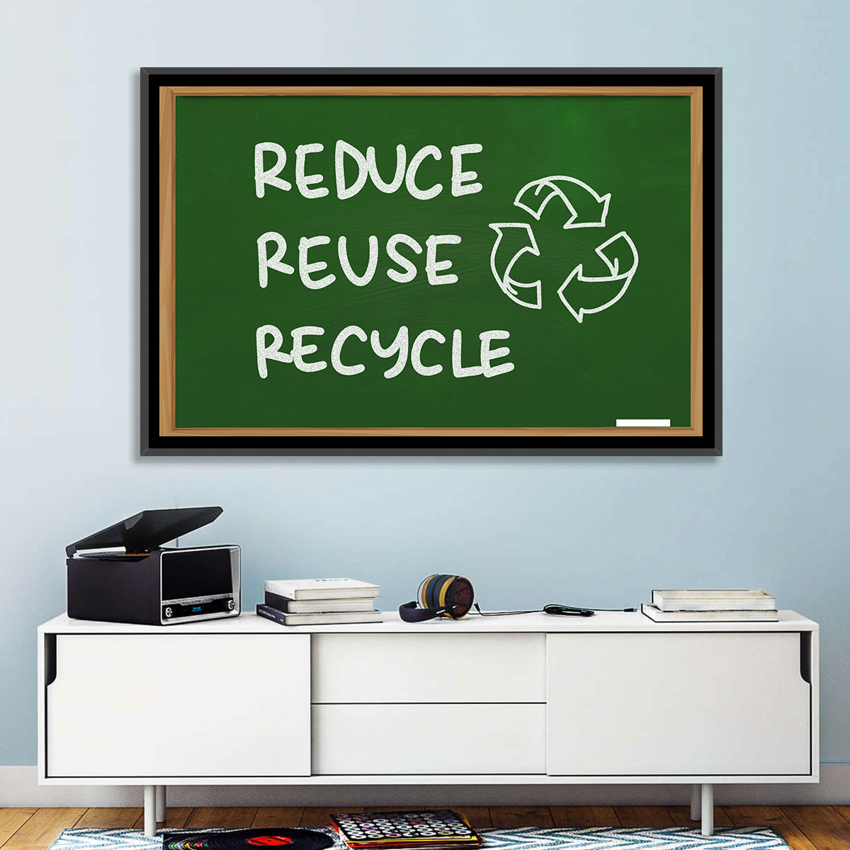 Reduce Reuse Recycle Chalkboard Wall Art