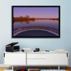 Circular Weir at Dusk Wall Art